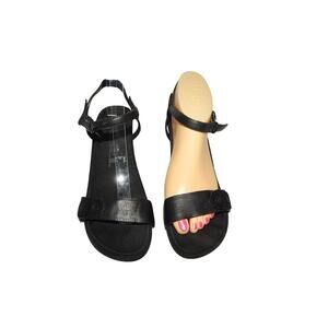 Disel Women Black Leather Suede Women Sandal Size 8.5 AS IS